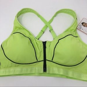 La Isla Sports Zippered Front Sports Bra 36B